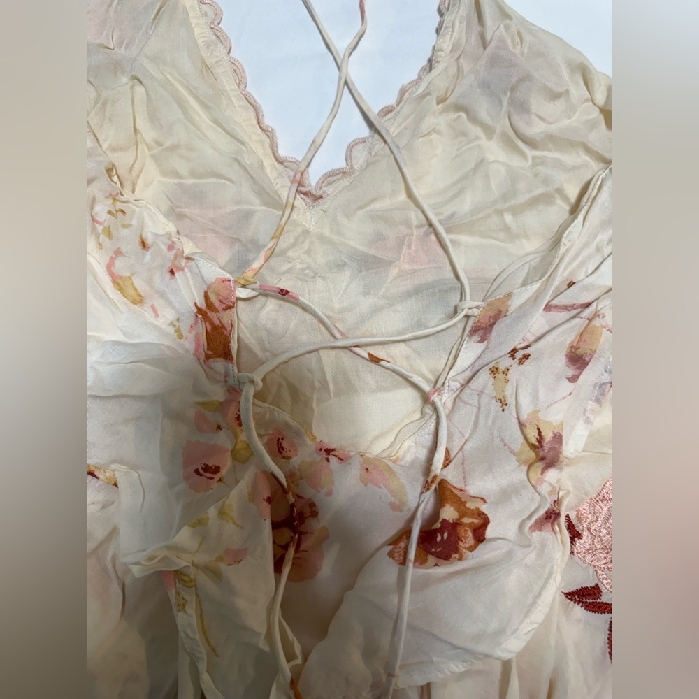 Free People Cream Floral Ruffle Maxi Dress - Picture 4 of 4